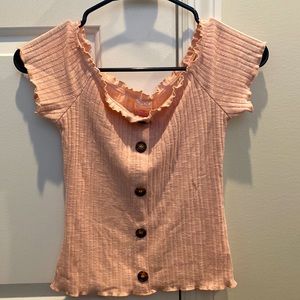 cute pink top size xs